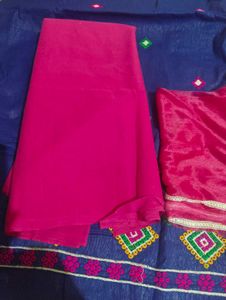 Blue &amp; Pink Dress Material