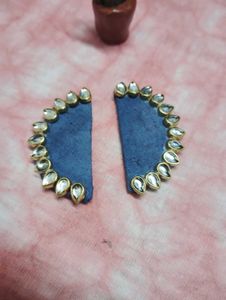 Kundan Stone Earings Blue