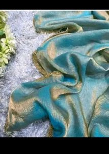 Elegant Blue  chiffon Saree
