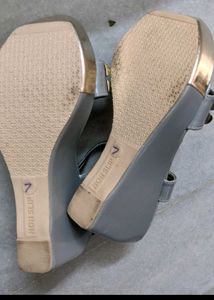 Women Grey Wedges Sandals heels