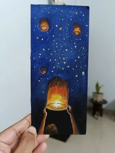 Lights Theme Hand painted Postcards