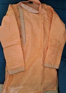 Peach Kurta Pajama Set