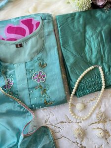 Sea Green  Luxury Chinnon Suit