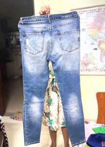 A Brand New Forever 21 Distressed Washed Jeans