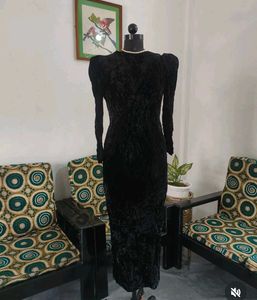 Black Velvet Party Dress ❤️‍🔥❤️‍🔥