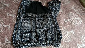 Paisley Print Bomber Top