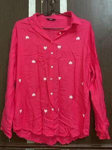 Heart Embroidered Shirt