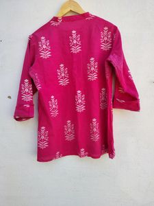 Rose Pink Short Kurti