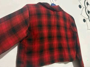 Red Plaid Crop Top