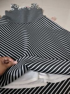 Striped Fit &amp; Flare Dress