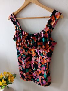 Pretty Ann Taylor Floral Print Top