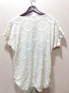 White Net Top With Inner