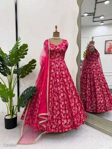 Red Partywear Gown