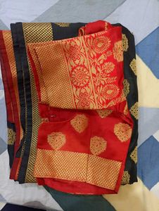 Black Saree With blouse For Women