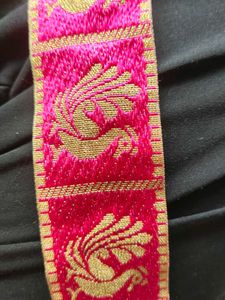 Gold Embellished Saree Less