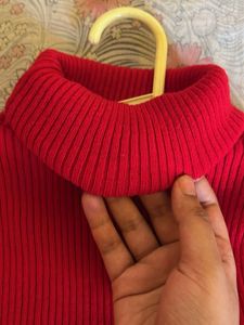 Turtle Neck Black And Red sweater