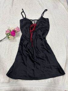 Silky Black Slip Dress
