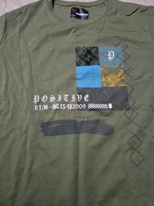 Olive Green Graphic Tee