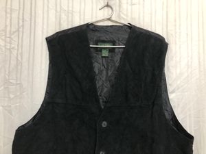 Saddlebred Black Leather Waistcoat