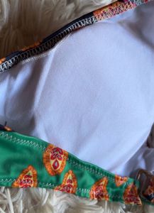 Patterned Halter Top with chain detail