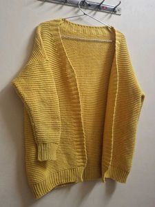 Yellow Knit Cardigan - Cozy &amp; Stylish