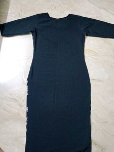 Patterned Black Kurti Top