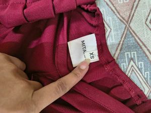 Maroon Puff Sleeve Cottagecore Top