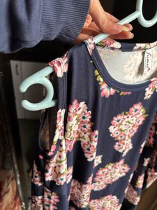 Cold shoulder top with floral prints