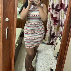 Graphic Print Bodycon Dress
