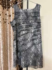 Ruffled Snake Print Dress