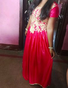 Elegant Pink Ethnic Gown