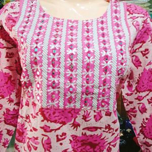 Pure Malmal Cotton Kurti For Women