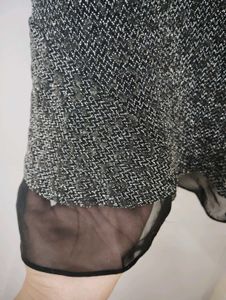 Glitter Tweed Peplum Top