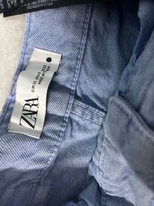 Zara Wide Leg Light Blue Jeans