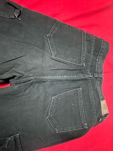 Black Cargo Jeans