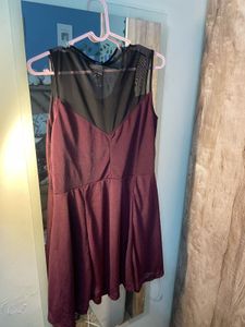 Burgundy Skater Dress