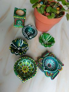 Saavan Special New Green Diya Collection