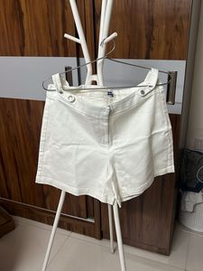 White Denim Shorts