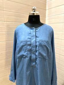 H&amp;M Denim Shirt Tunic Top