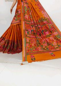 New kantha stitched saree with blouse piece