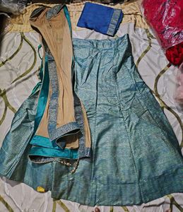 Elegant Teal &amp; Blue Lehenga Choli