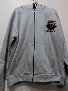 Gray Skylark Zip-Up Hoodie