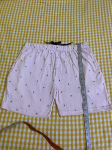 Home wear Baby Pink Palm Print Shorts Waist 28-32