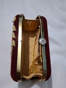 Elegant Maroon Clutch