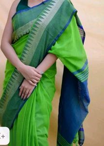 Elegant Green Cotton Saree