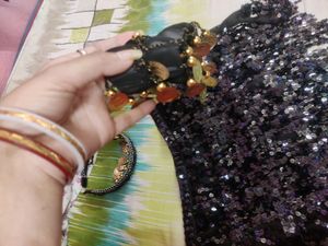 Belly Dancing Skirt with Hand Cuff &amp; Head Accesori
