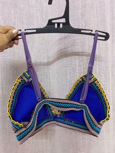 Embroidered Bikini Top