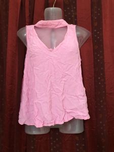 Mango Sleeveless Pink Top