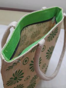 Jute Green Handbag