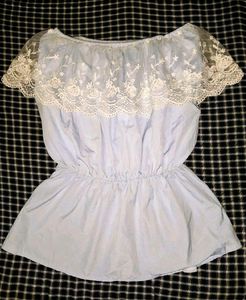 Off Shoulder Peplum Top